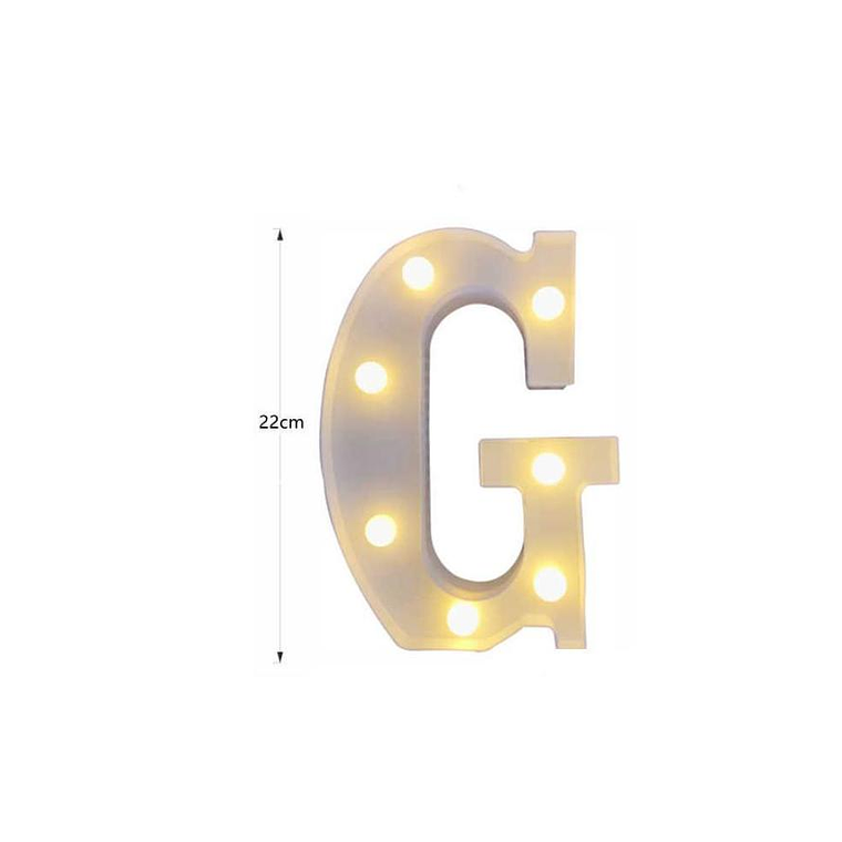 Letra G Luminosa Led 22cm Decorativa Fiesta 3