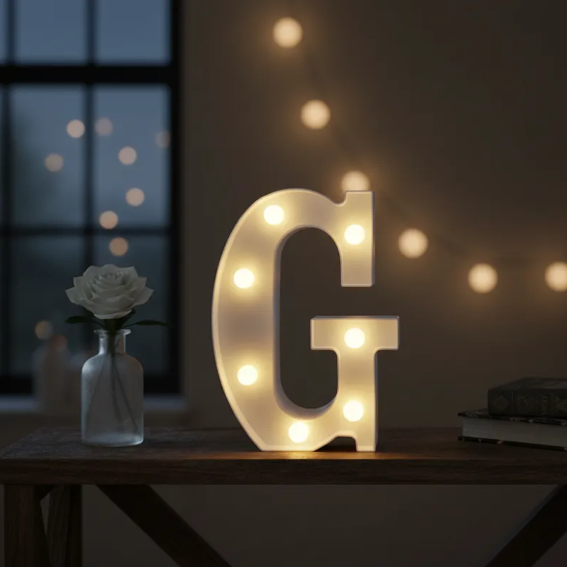 Letra G Luminosa Led 22cm Decorativa Fiesta 1