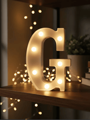 Letra G Luminosa Led 22cm Decorativa Fiesta
