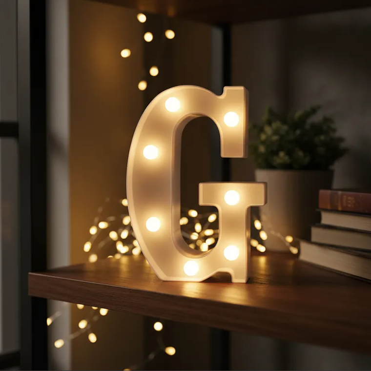 Letra G Luminosa Led 22cm Decorativa Fiesta 2
