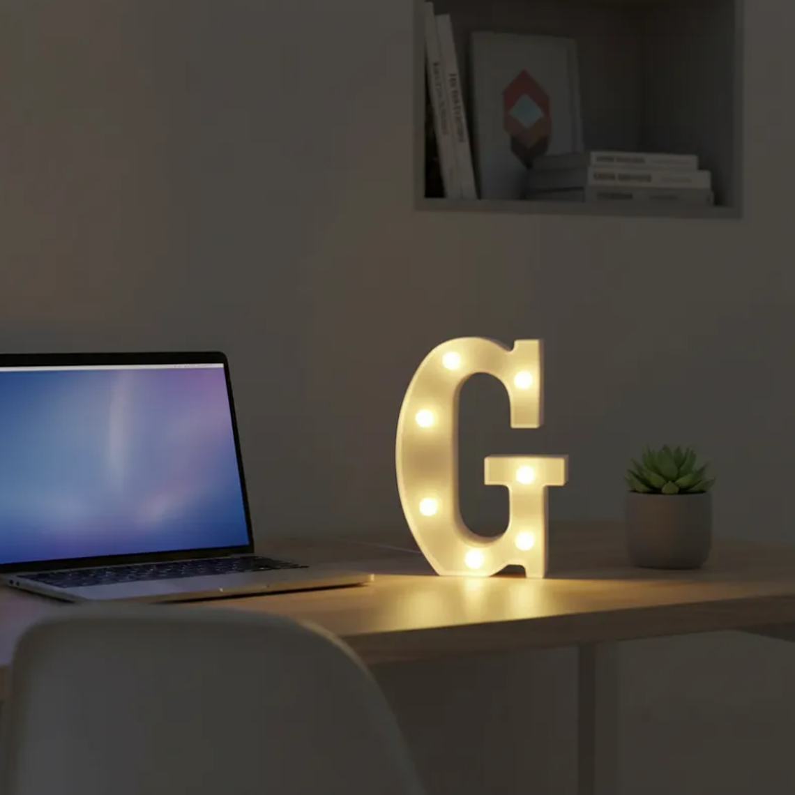 Letra G Luminosa Led 22cm Decorativa Fiesta 4
