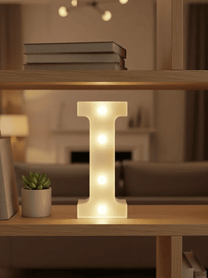 Letra I Luminosa Decorativa Con Luces Led 22cm