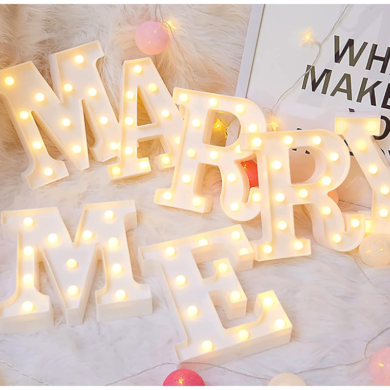 Letra J Luminosa Con Luces Led 22cm Decoración Fiestas 7