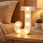 Letra J Luminosa Con Luces Led 22cm Decoración Fiestas - Miniatura 2