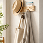 Perchero De Pared Madera 60cm Con 5 Ganchos Metálicos - Miniatura 1