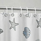 Cortina De Ducha Con Estampado De Conchas Y Estrellas De Mar - Miniatura 2