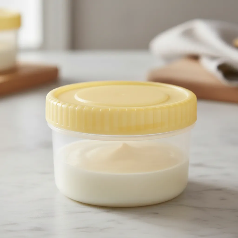 Set 4 Potes Plásticos Colores Tapa Rosca Alimentos Bebé 1