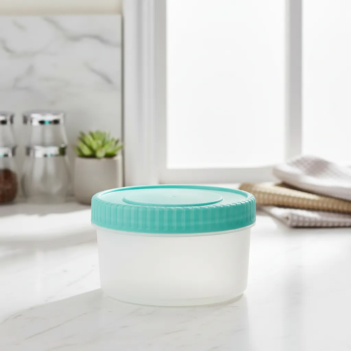 Set 4 Potes Plásticos Colores Tapa Rosca Alimentos Bebé 2