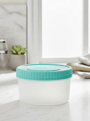 Set 4 Potes Plásticos Colores Tapa Rosca Alimentos Bebé