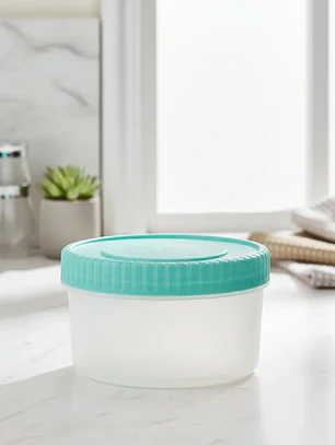 Set 4 Potes Plásticos Colores Tapa Rosca Alimentos Bebé