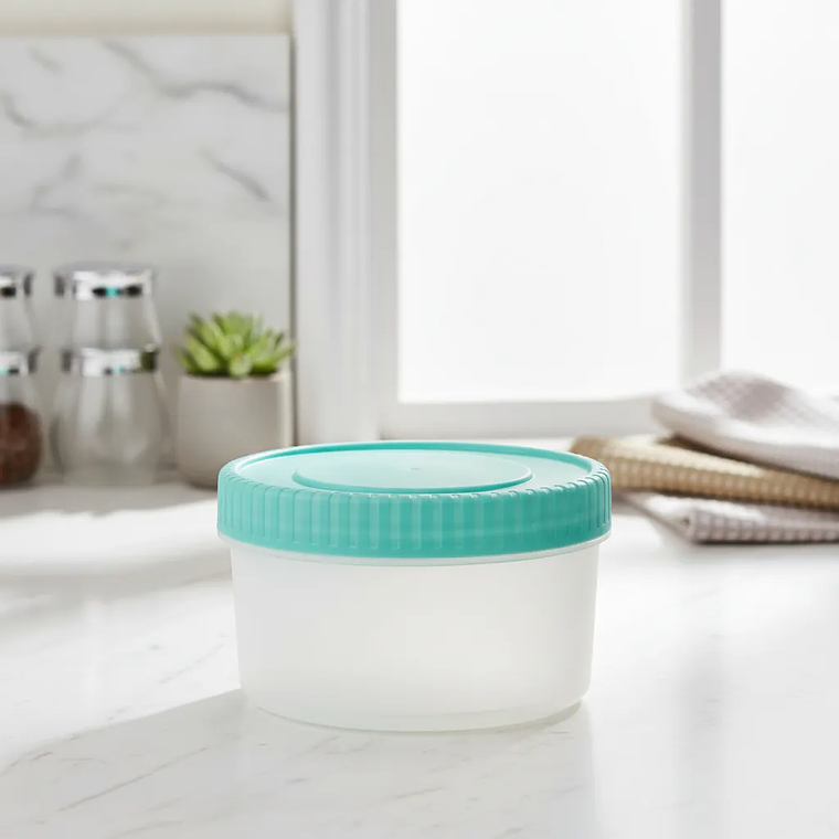 Set 4 Potes Plásticos Colores Tapa Rosca Alimentos Bebé 2