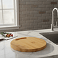 Tabla De Picar Redonda De Bambú 30 Cm Con Asa Para Cocina - Miniatura 2