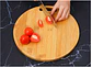 Tabla De Picar Redonda De Bambú 25 Cm Para Cocina Multiuso - Miniatura 5