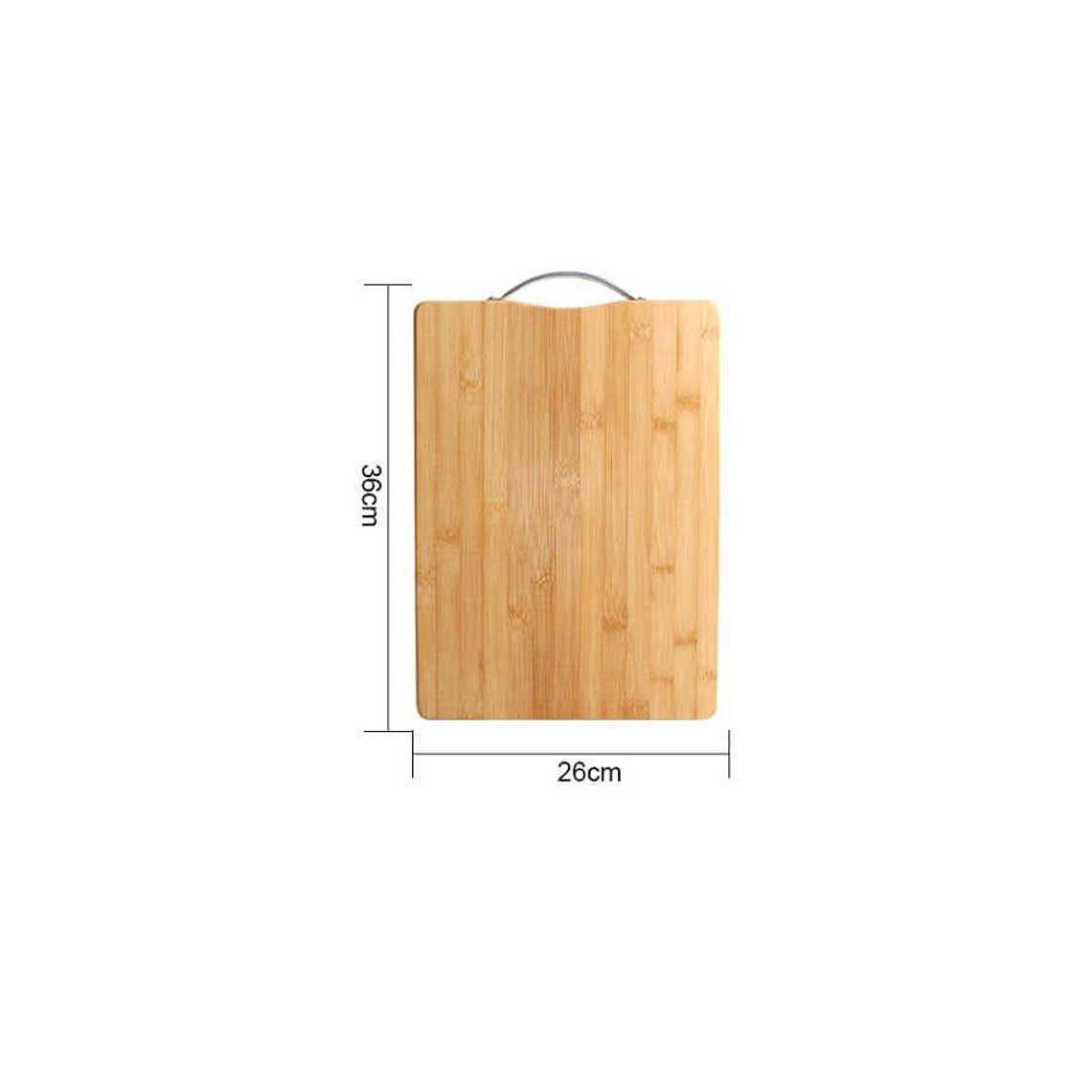 Tabla De Cortar Picar De Bambú Con Asa Cocina 36x26 Cm 4