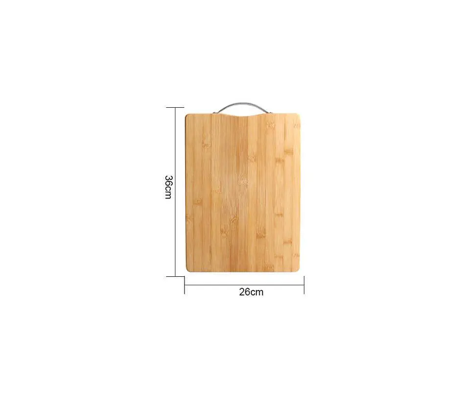 Tabla De Cortar Picar De Bambú Con Asa Cocina 36x26 Cm 4