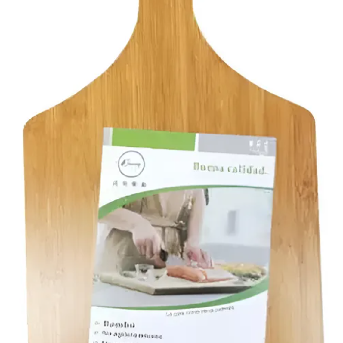 Tabla De Bambú Para Pizza Picar Y Servir Con Mango 40x24cm 5