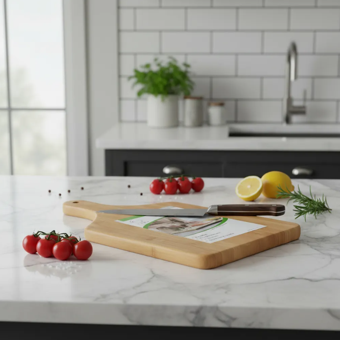 Tabla De Bambú Para Pizza Picar Y Servir Con Mango 40x24cm 6