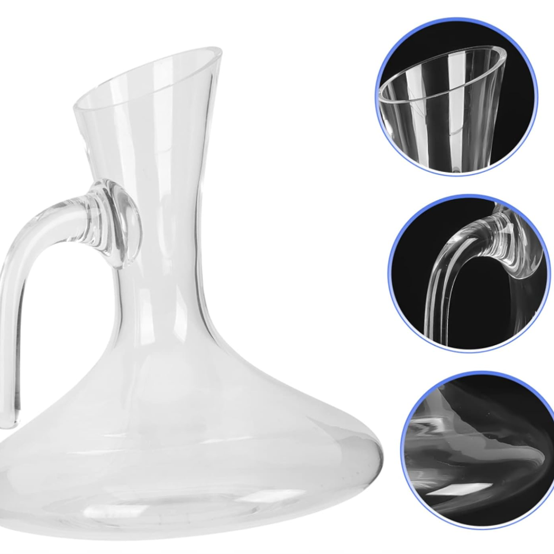 Jarra Decantador De Vino Vidrio Con Asa Aireador  7