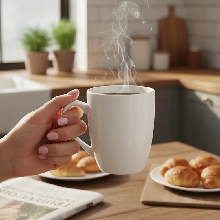 Tazón de Cerámica Blanco para Sublimación Taza Café 6