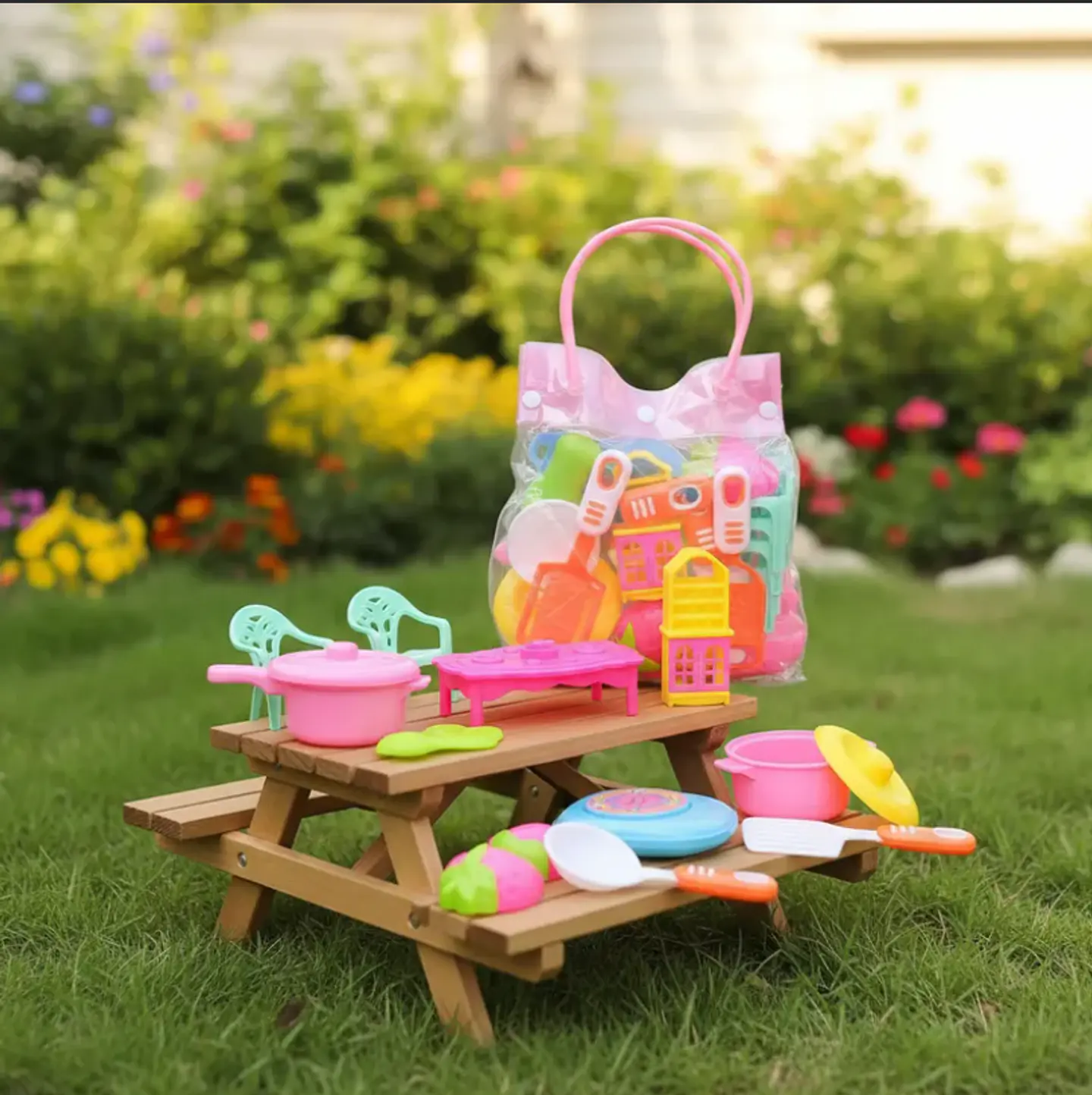 Set de Cocina y Comedor de Juguete para Muñecas  1