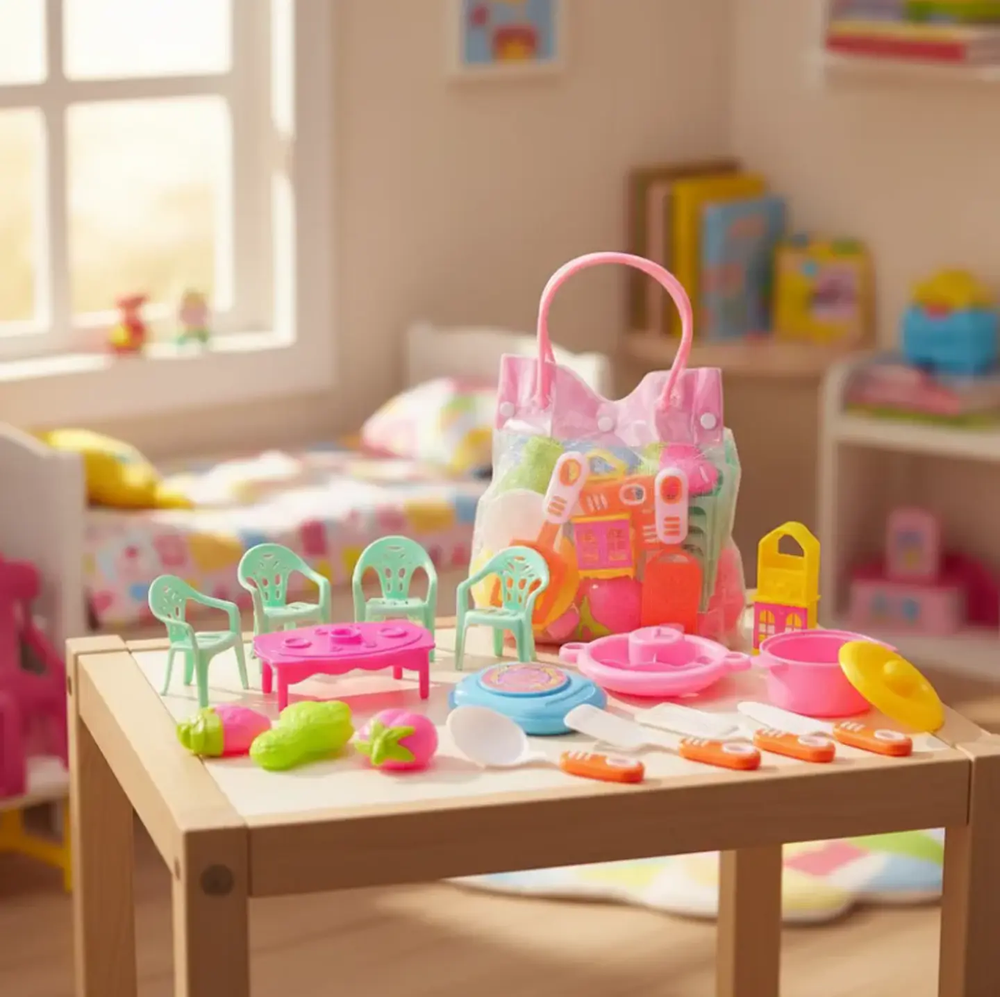 Set de Cocina y Comedor de Juguete para Muñecas  3