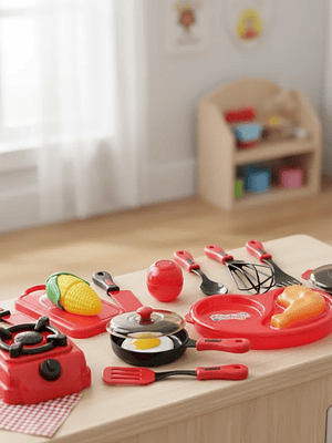 Set De Cocina Juguete Infantil Con Comida Y Accesorios
