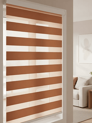 Cortina Roller Dúo Día Y Noche Terracota 180x200 Cm
