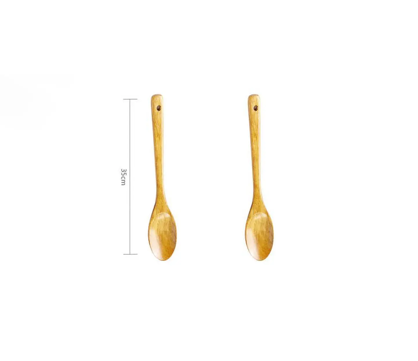 Set 12 Cucharas De Palo Madera Para Cocina 35 Cm Largo 3