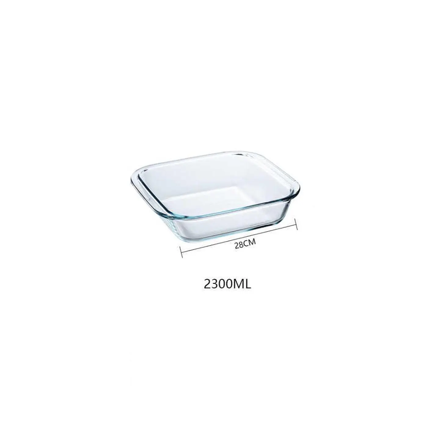 Fuente De Vidrio Para Horno Cuadrada 28cm 2.3 Litros 3