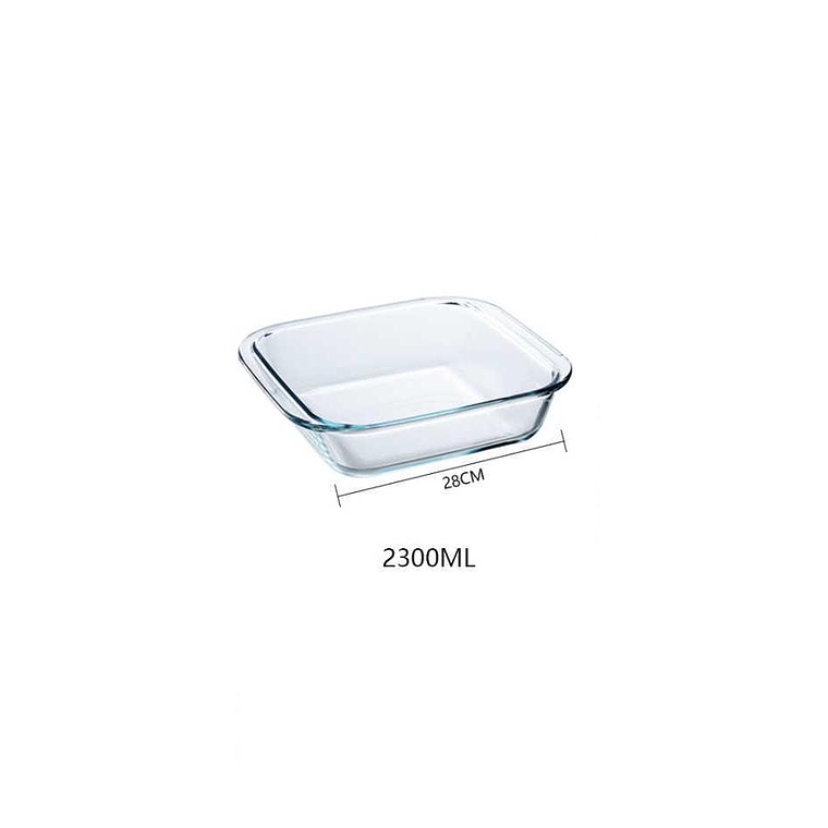 Fuente De Vidrio Para Horno Cuadrada 28cm 2.3 Litros 3