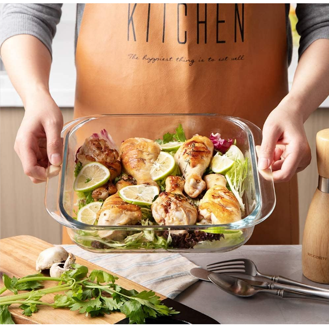 Fuente De Vidrio Para Horno Cuadrada 28cm 2.3 Litros 4