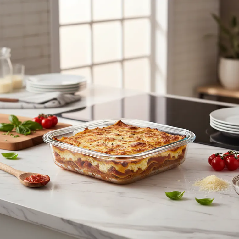 Fuente De Vidrio Para Horno Cuadrada 28cm 2.3 Litros 1