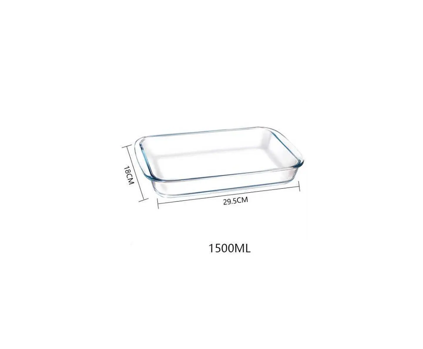 Fuente De Vidrio Rectangular Para Horno 1.5 L 29.5x18cm 5