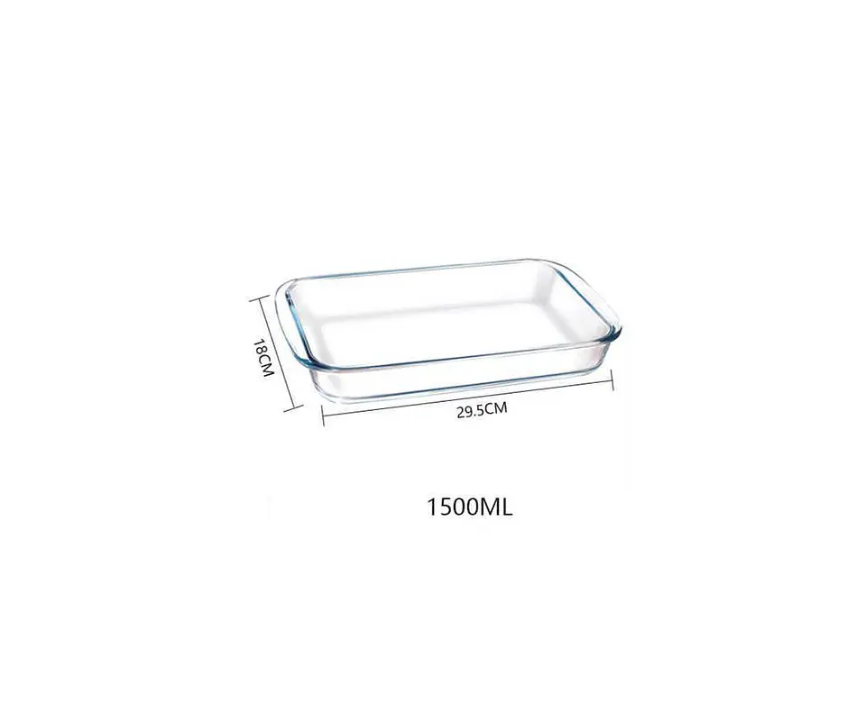 Fuente De Vidrio Rectangular Para Horno 1.5 L 29.5x18cm 5