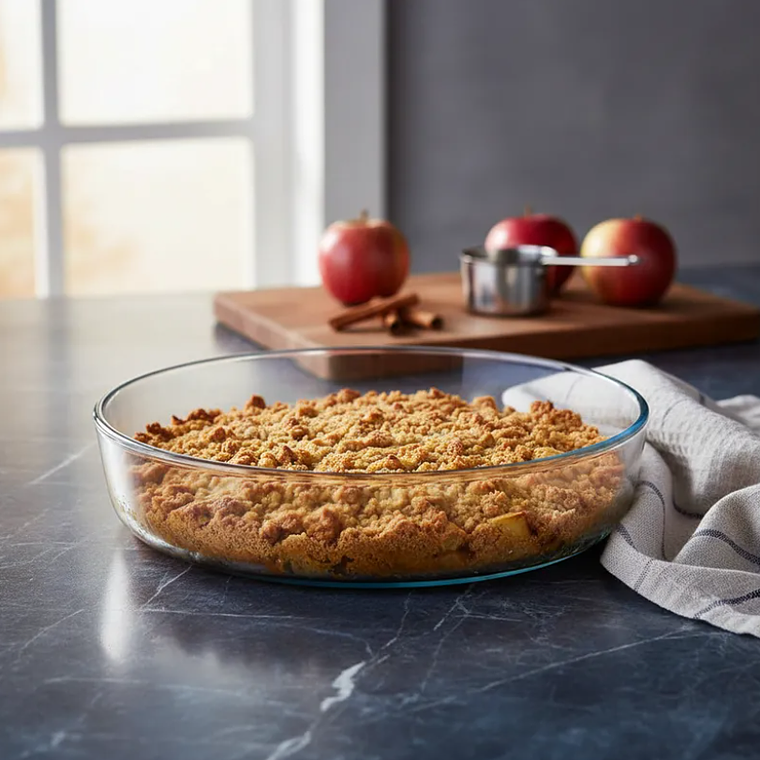 Fuente De Vidrio Redonda Para Horno 3 Litros 35 Cm Ensaladera 5