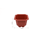 Macetero Plástico Octagonal 23.6x20.5cm Para Plantas Jardín - Miniatura 3