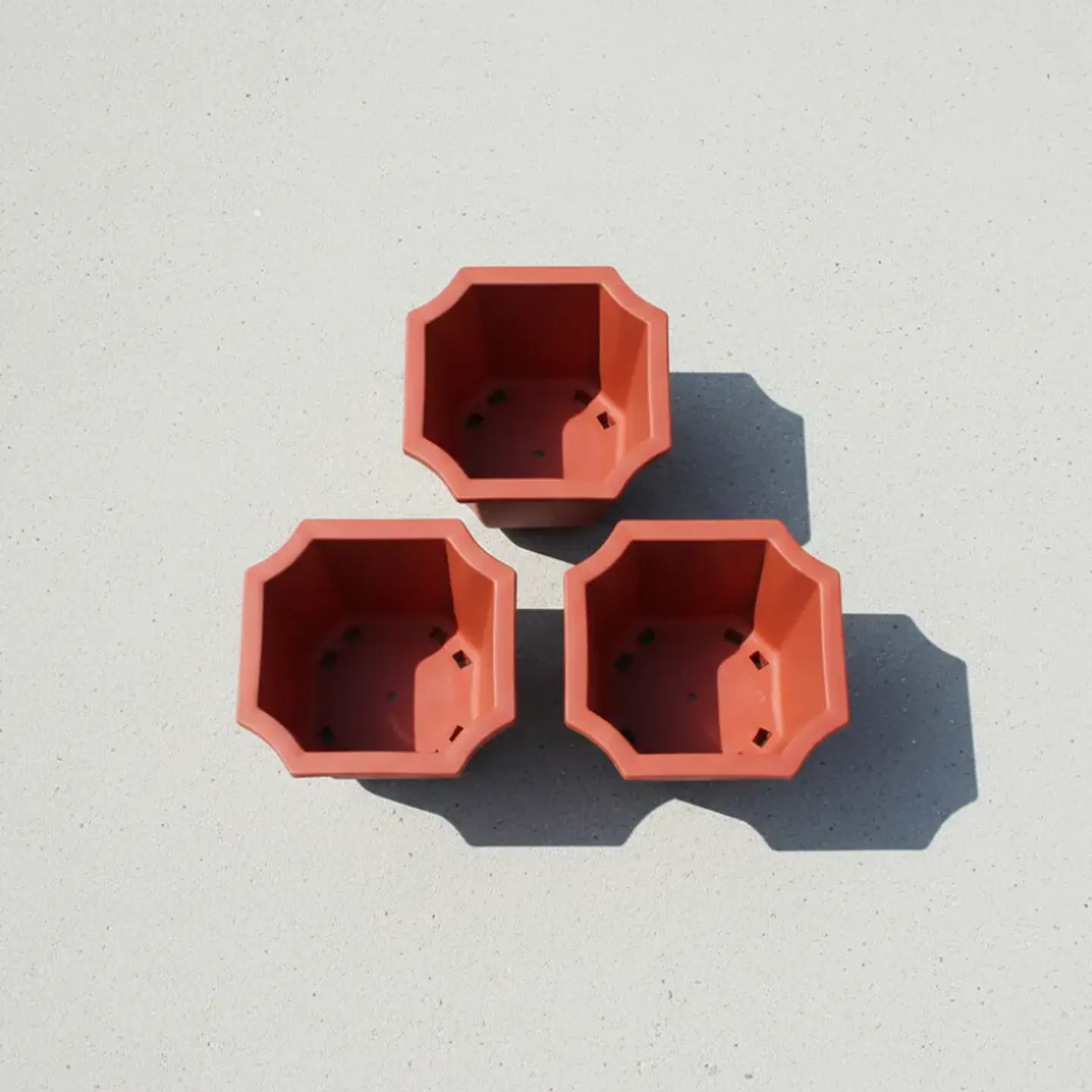 Macetero Plástico Octagonal 23.6x20.5cm Para Plantas Jardín 6