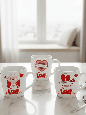 Taza cerámica San Valentín y dia de mama set