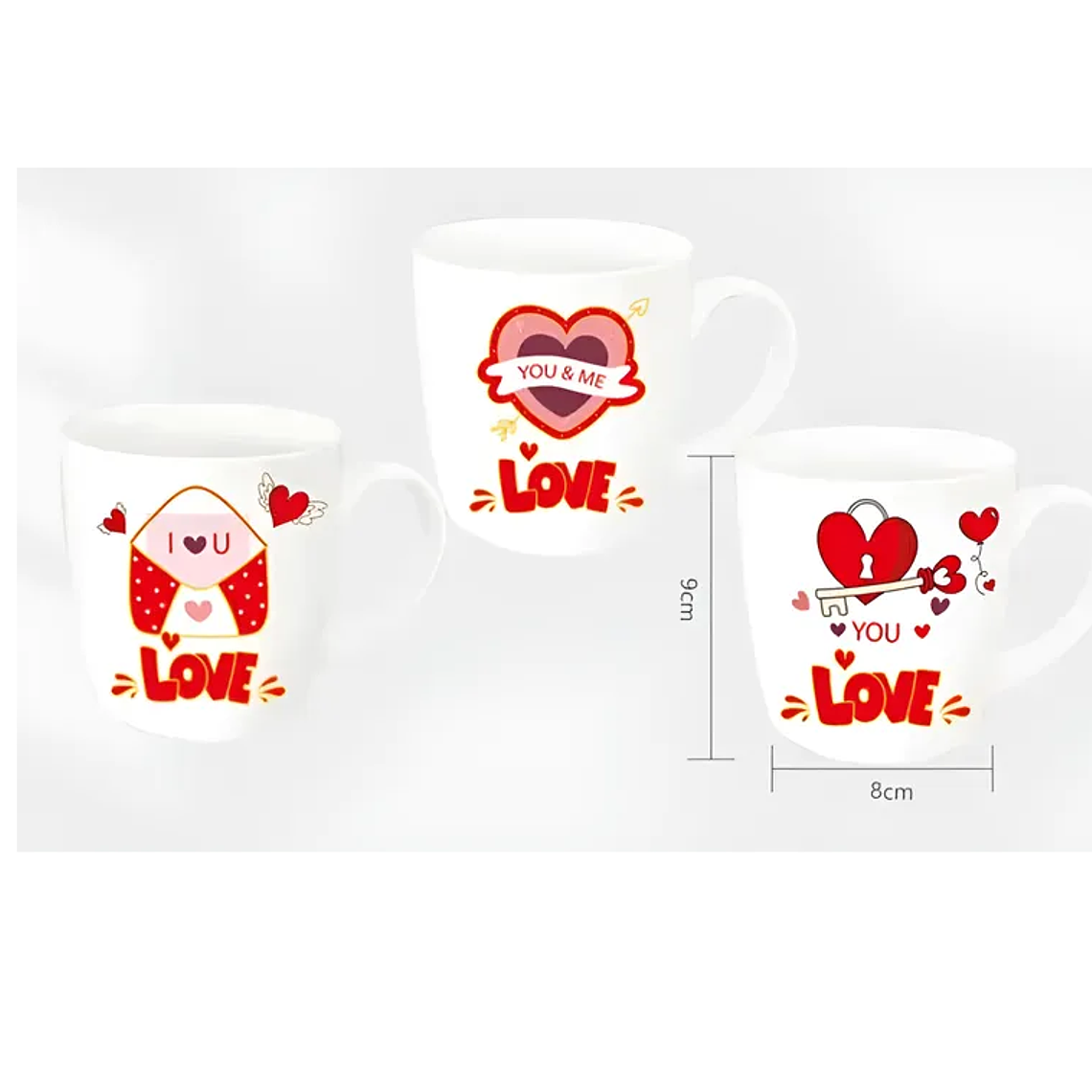 Taza cerámica San Valentín y dia de mama set 4