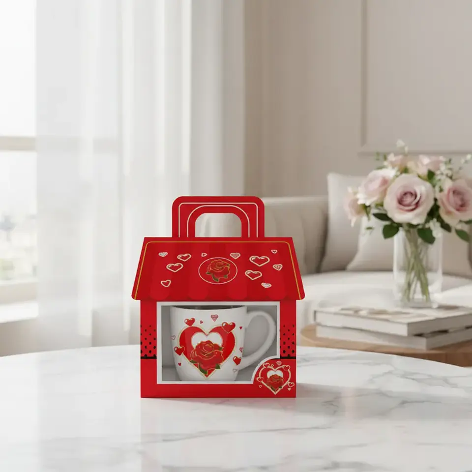 Tazón San Valentín dia mama con diseño de rosas 8cmX9cm 1