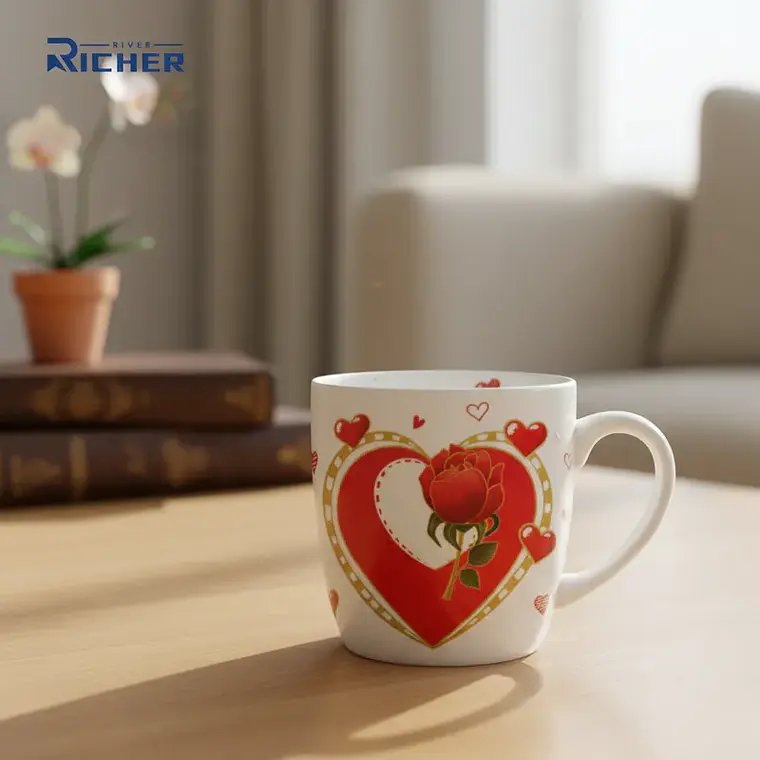 Tazón San Valentín dia mama con diseño de rosas 8cmX9cm 2