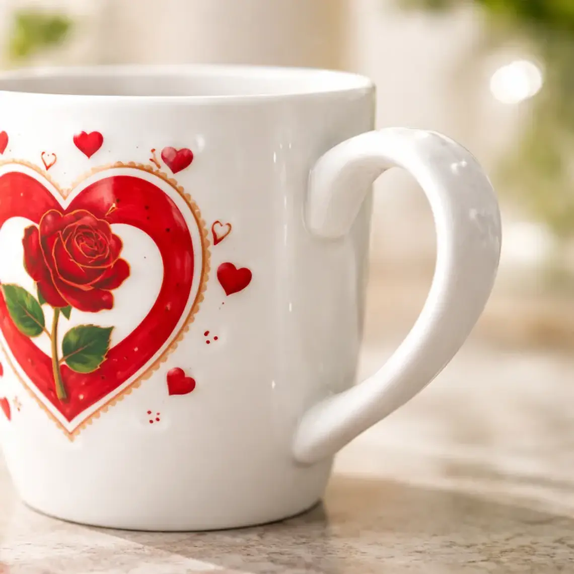 Tazón San Valentín dia mama con diseño de rosas 8cmX9cm 3