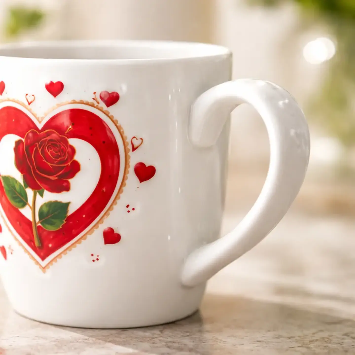 Tazón San Valentín dia mama con diseño de rosas 8cmX9cm 3