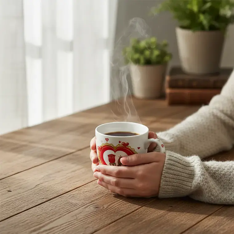 Tazón San Valentín dia mama con diseño de rosas 8cmX9cm 5