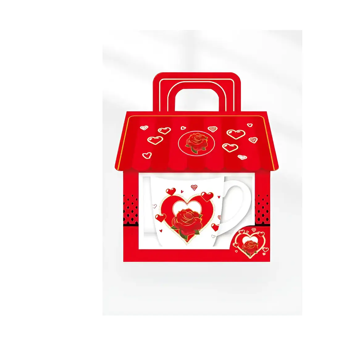 Tazón San Valentín dia mama con diseño de rosas 8cmX9cm 6