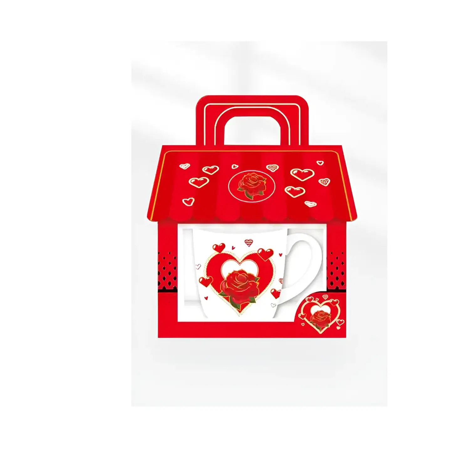 Tazón San Valentín dia mama con diseño de rosas 8cmX9cm 6