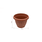 Macetero Plástico Redondo 19x16cm Color Terracota Para Jardín - Miniatura 3
