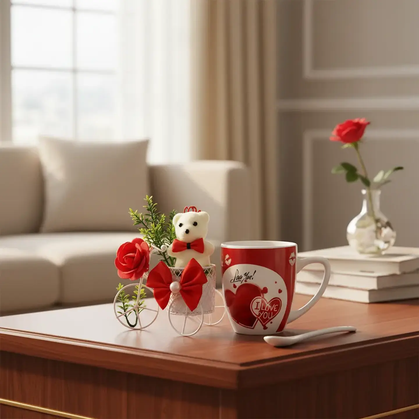 Set Regalo Taza San Valentín con Osito y Cuchara 1