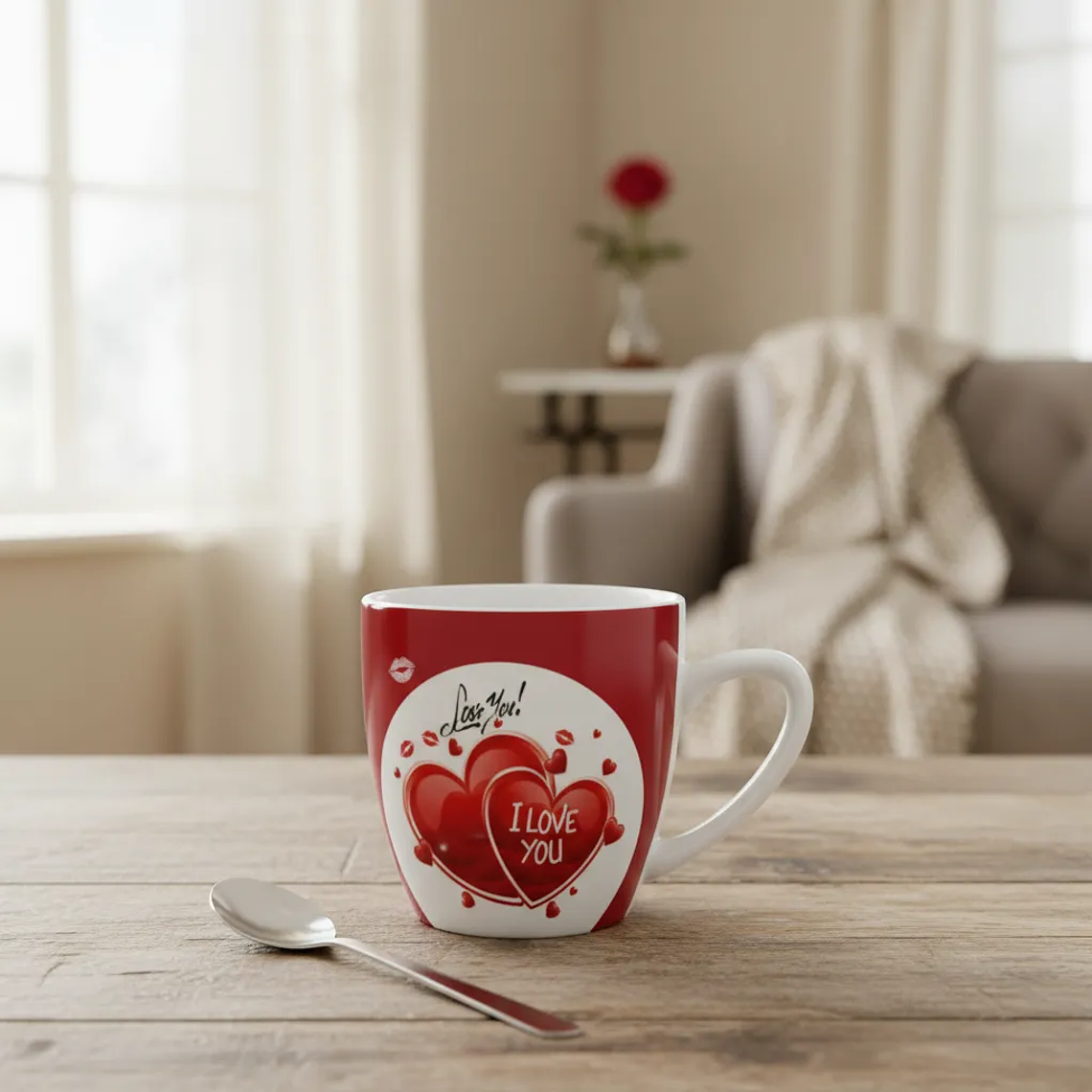 Set Regalo Taza San Valentín con Osito y Cuchara 2