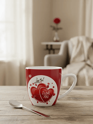 Set Regalo Taza San Valentín con Osito y Cuchara